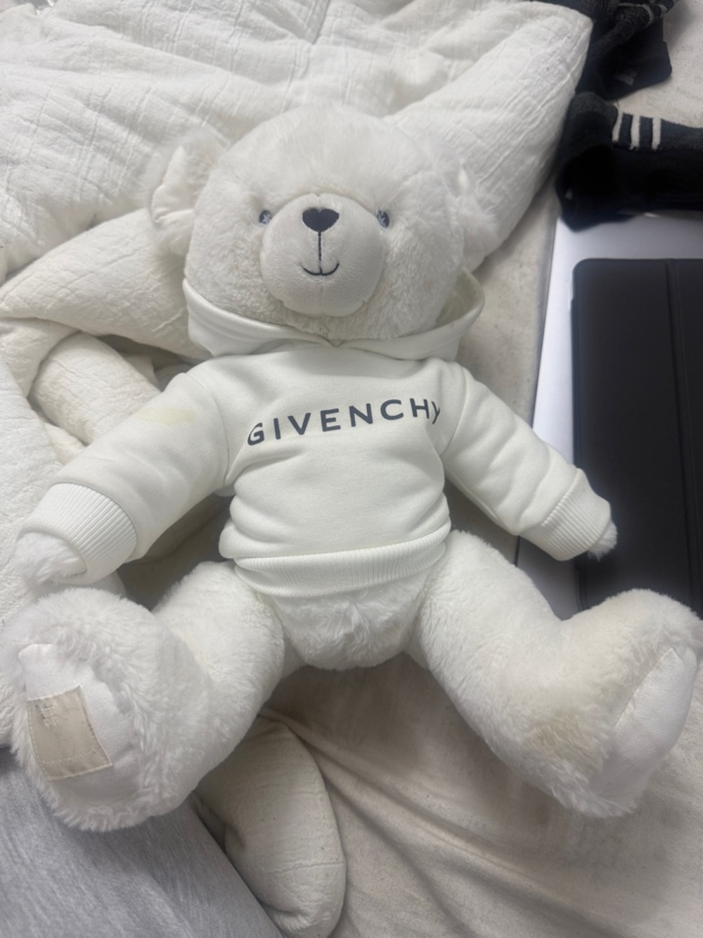 Givenchy Cream Logo Teddy Bear Plush